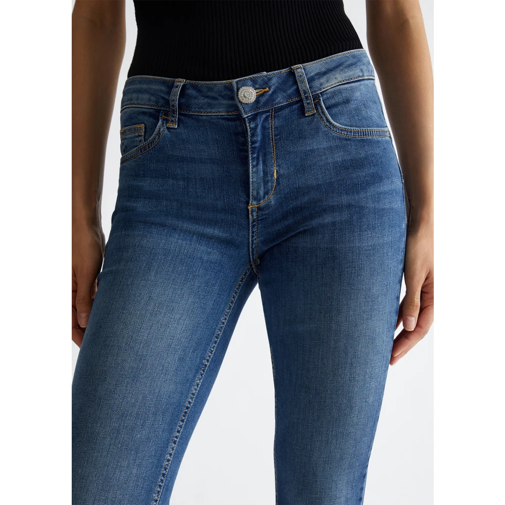 Liu Jo Skinny Bottom Up Jeans Blue Dames