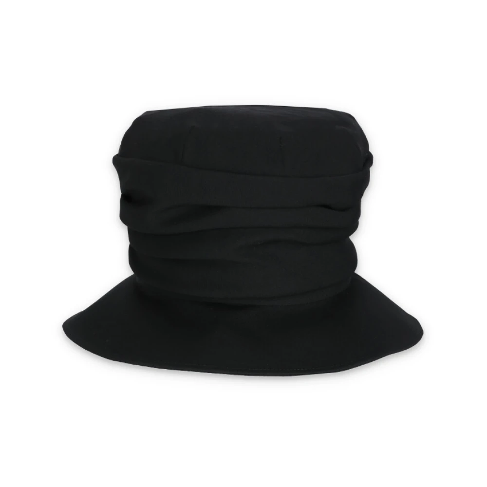 Yohji Yamamoto Zwarte wollen bucket hoed voor vrouwen Black Dames