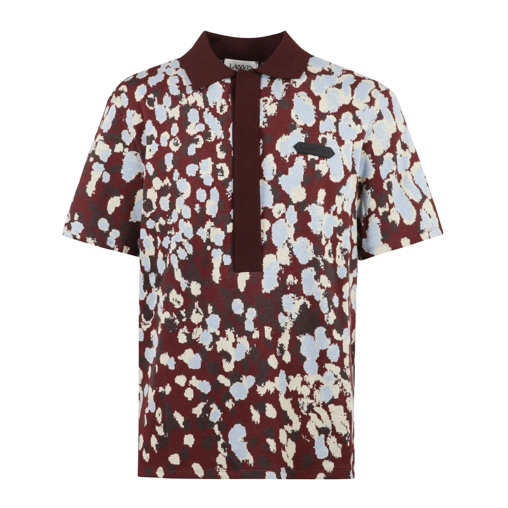 Lanvin Gedetailleerd Polo Shirt met Points Multicolor Heren