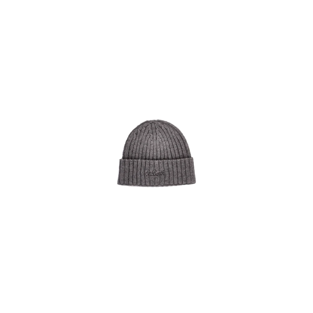 Saint Barth Grijze Logo Voorkant Wollen Hoed Gray Unisex