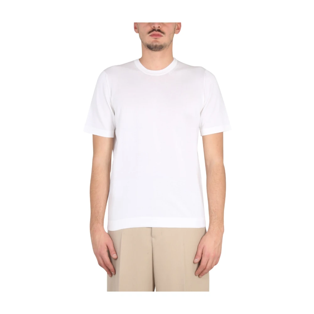 Drumohr Stijlvolle Crewneck T-shirt White Heren
