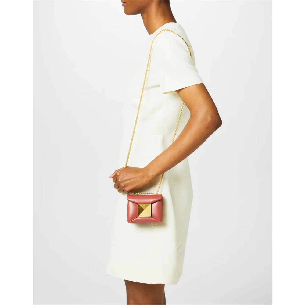 Valentino Garavani Stud Micro Crossbody Tas Ginger Bread Brown Dames