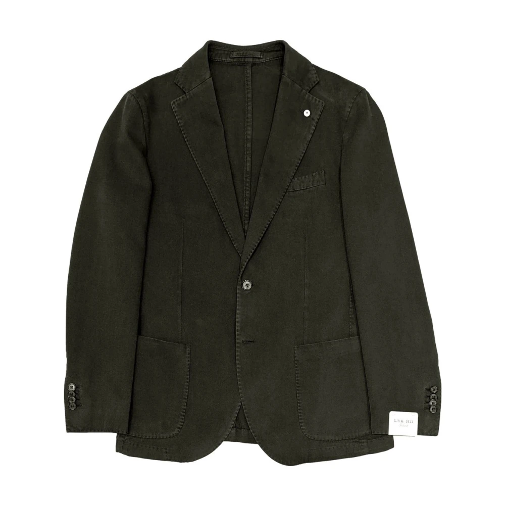 L.b.m. 1911 Men's Green Cotton Blazer Timeless Elegance - Blazers - M - Jackets