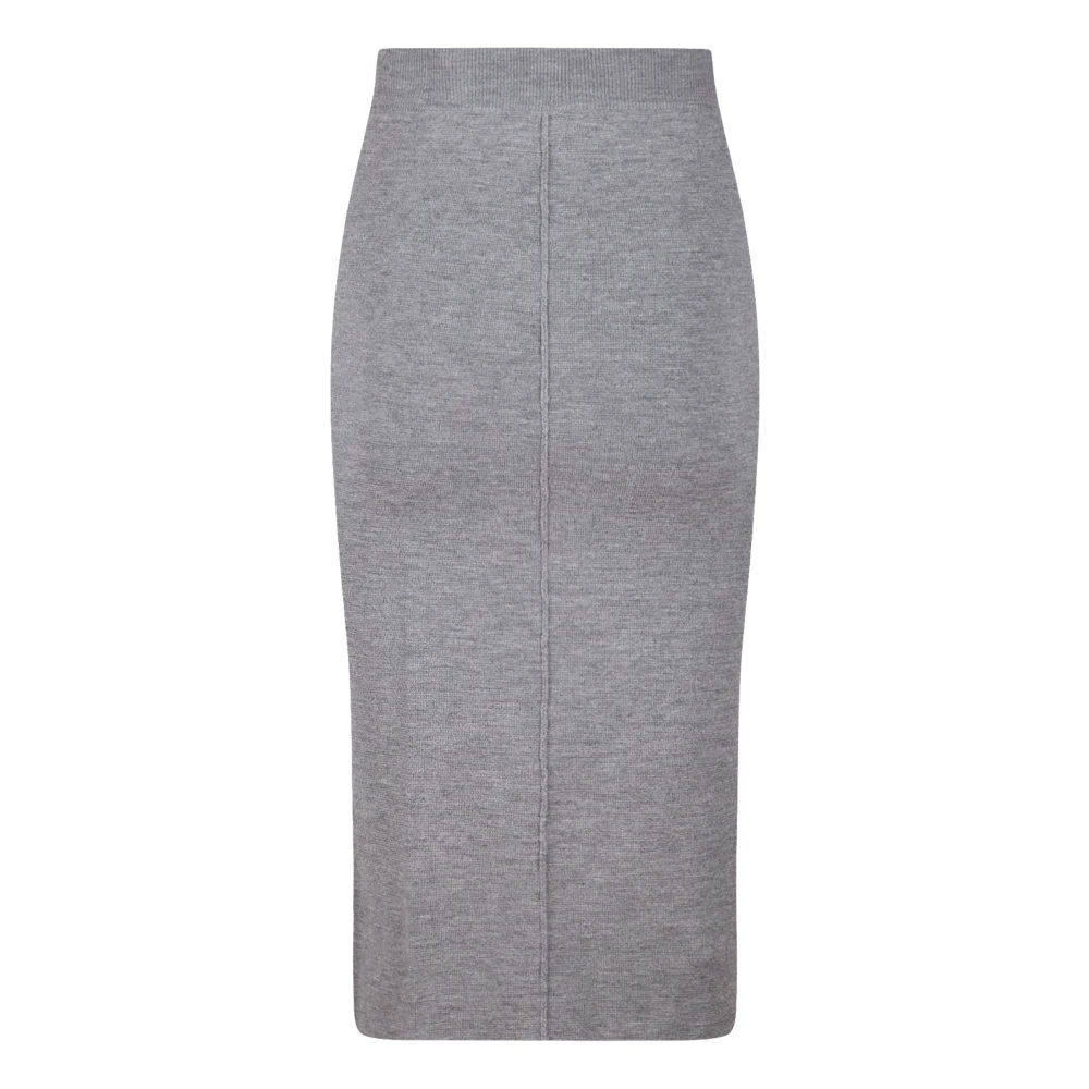 pinko Love Birds Wol Potlood Rok Gray Dames