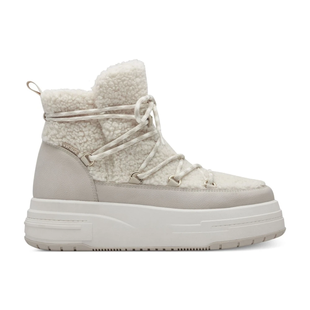 Tamaris Women's Beige Ivory Ankle Boots - Winter Boots - 6 Uk - Shoes