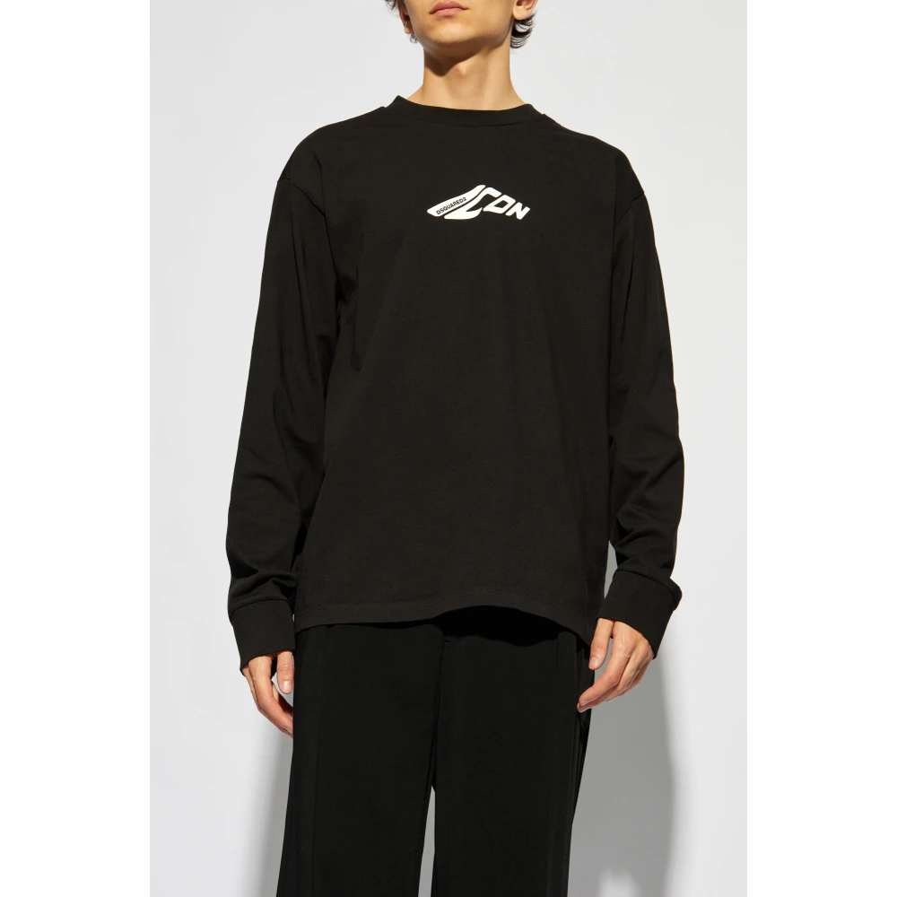 Dsquared2 Lange mouwen T-shirt Black Heren