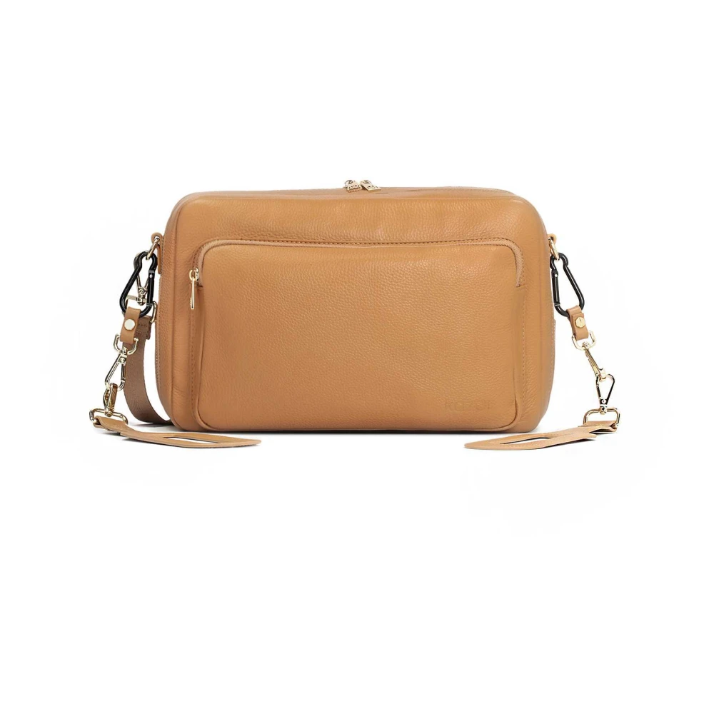 Kazar Lichtbruine Leren Mommy Tas met Kinderwagen Snaps Brown Dames