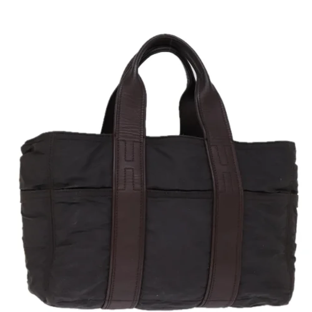 Hermès Vintage Pre-owned Nylon handbags Brown Dames