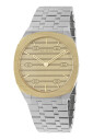 38mm-stainless-steel-and-18-kt-yellow-gold-plated-multi-layered-case-golden-brass-dial-with-gg-five-links-stainless-steel-bracelet
