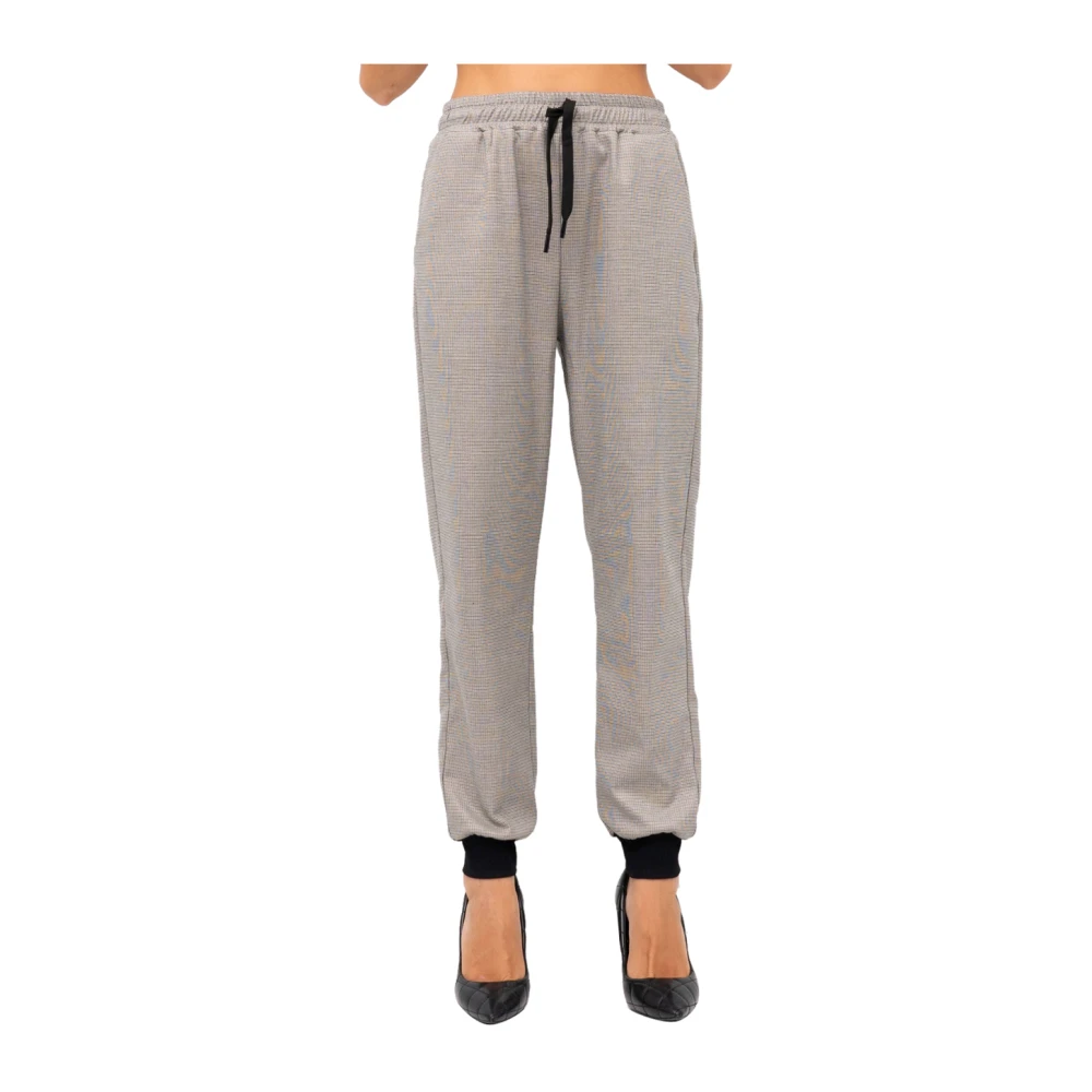 Twinset Jogger Broek Pied de Poule Gray Dames