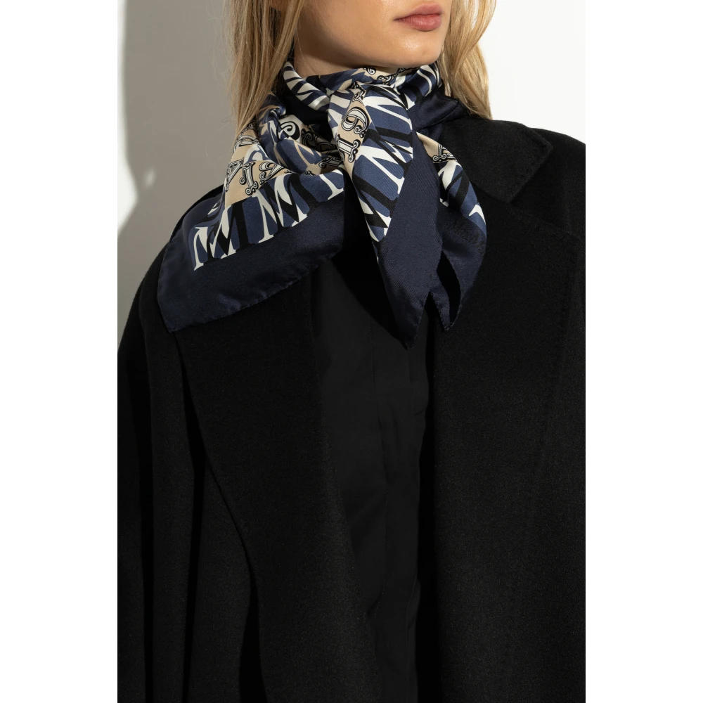 Max Mara Zijden sjaal Blue Dames