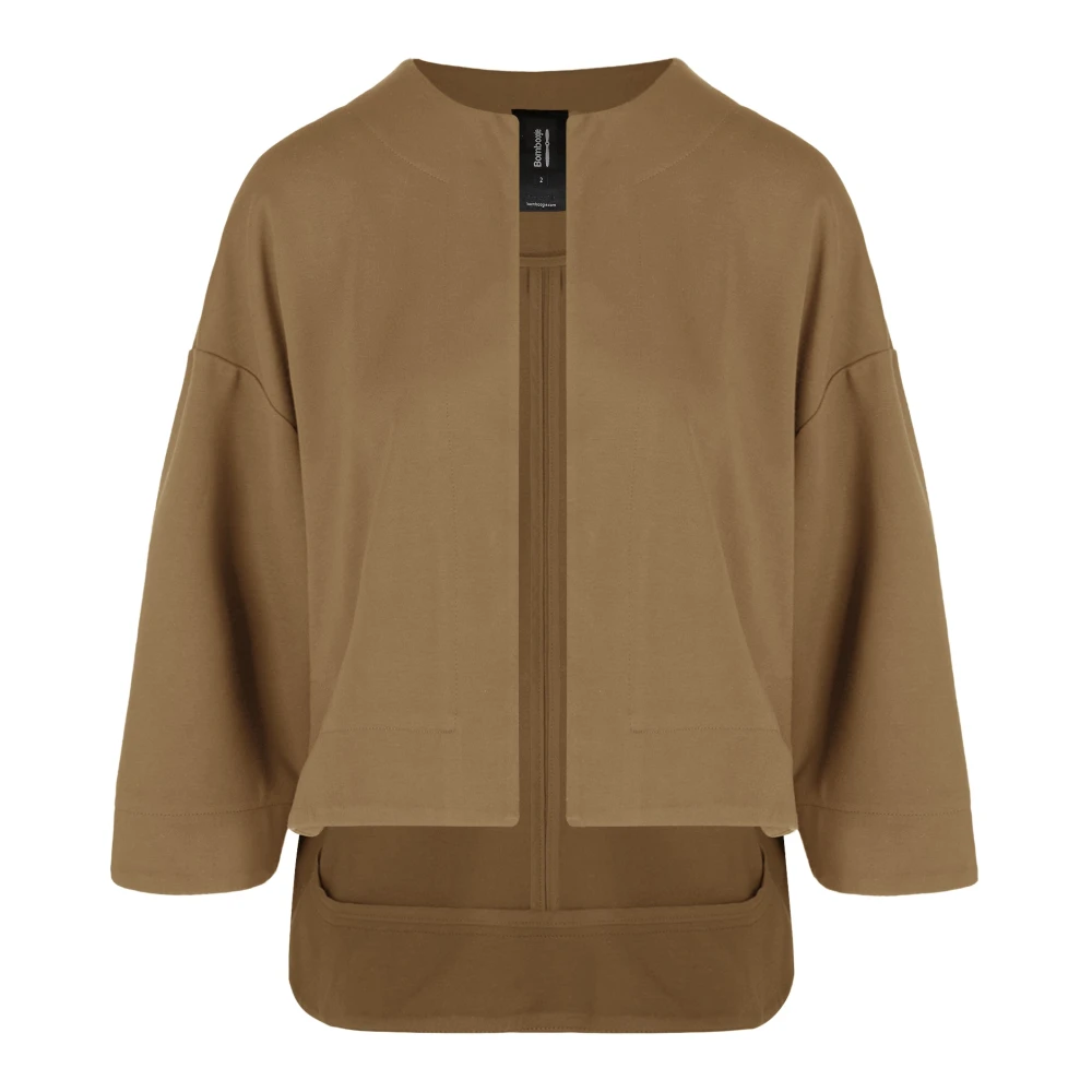 Bomboogie Donna Marrone - Giacca Corta In Jersey Fluido - Jackets - Xl