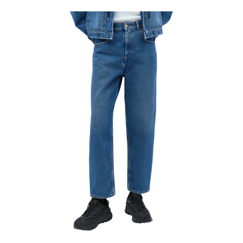 Moncler Klassieke Cropped Jeans Blue Dames