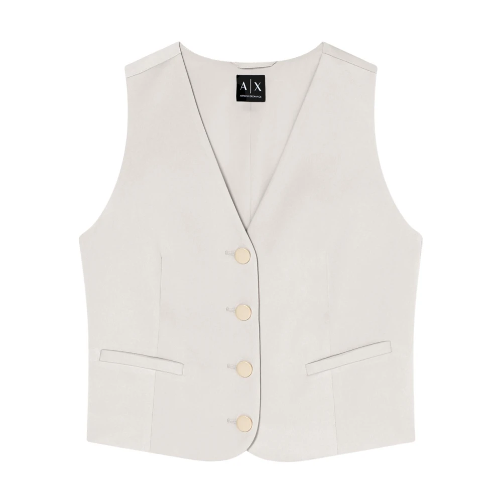 Armani Exchange Mujer Beige - Chaleco En Tejido Mixto - Jackets - S