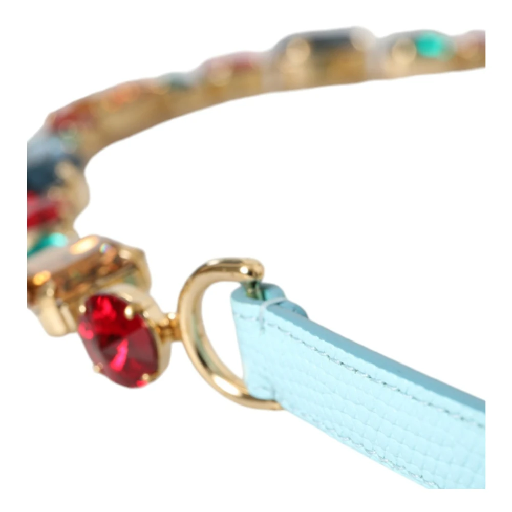 Dolce & Gabbana Kristallen Ketting Taille Riem Blue Dames