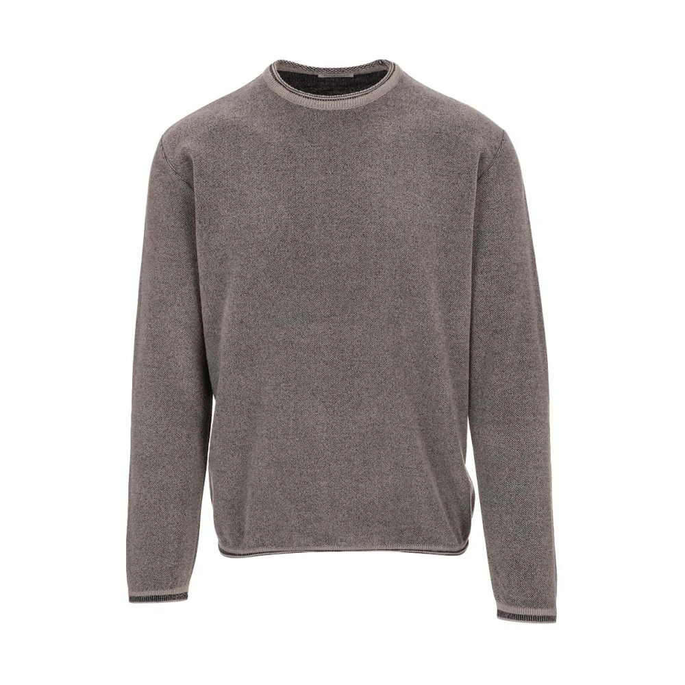 Phil Petter Round-neck Knitwear Gray Heren