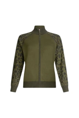 Hög Hals Zip-through Sweatshirt