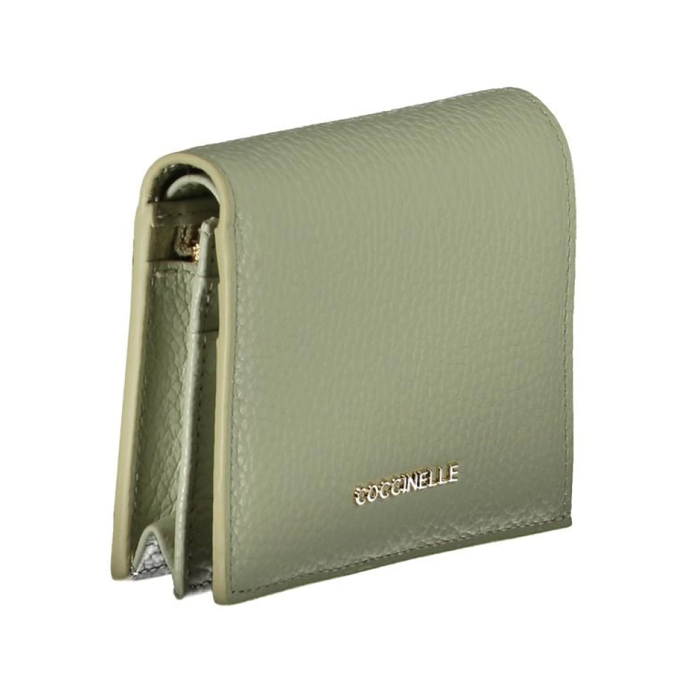 Coccinelle Groen Leren Portemonnee met Diverse Functies Green Heren