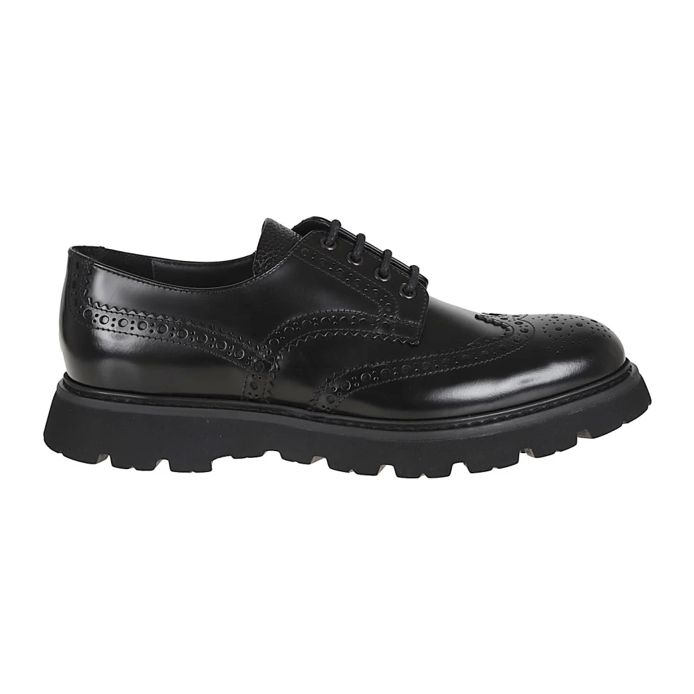 Doucal's Men's Black Laced Shoes, 6 Uk, Derby Lace-Up Shoe