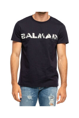 t-shirt-en-coton-bleu-avec-logo-imprime