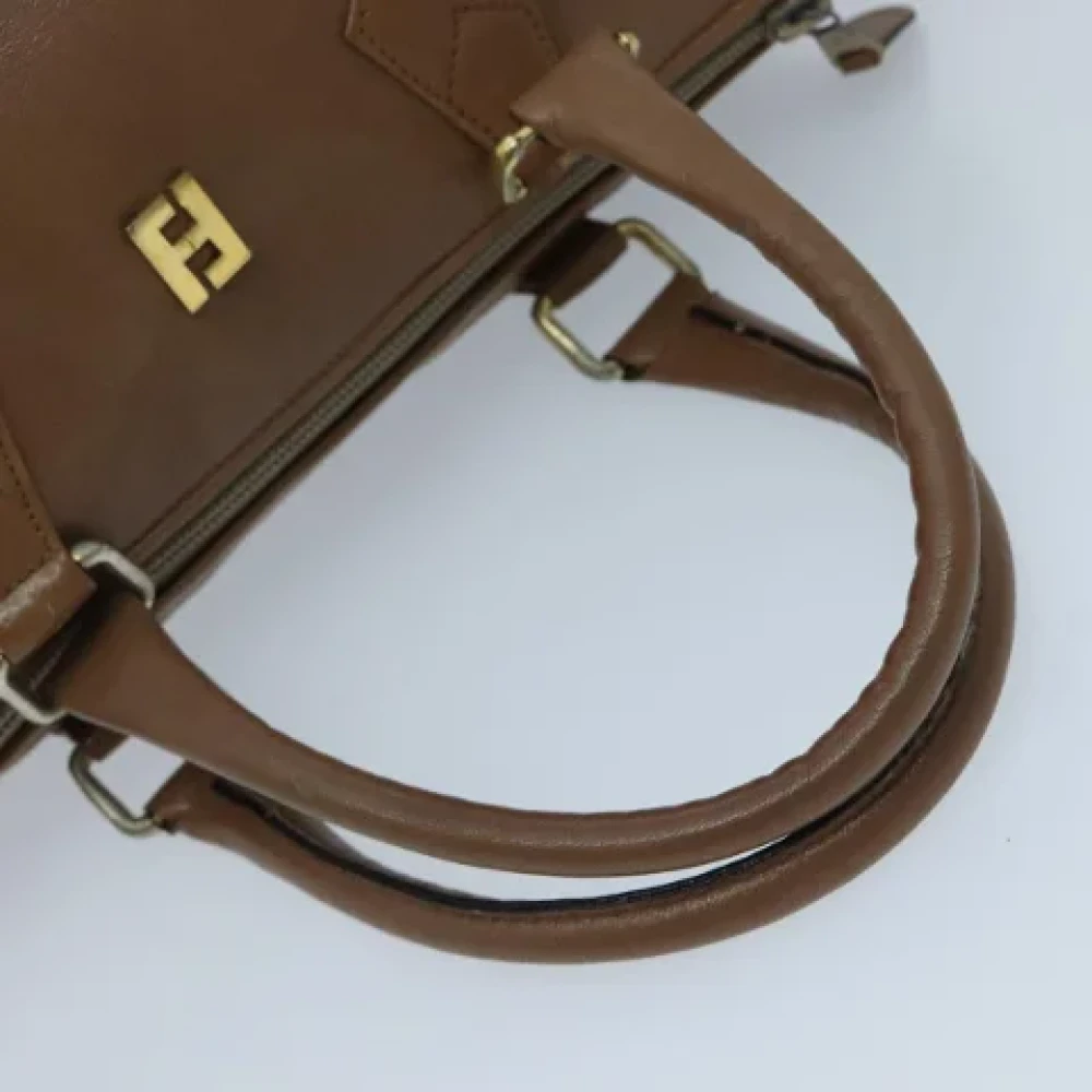 Fendi Vintage Pre-owned Leather handbags Brown Dames