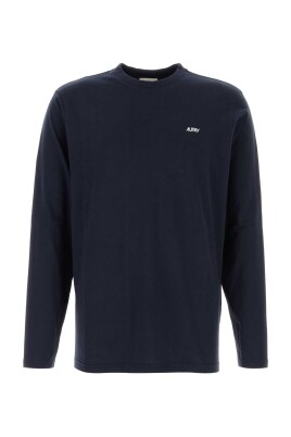 t-shirt-en-coton-bleu-fonce