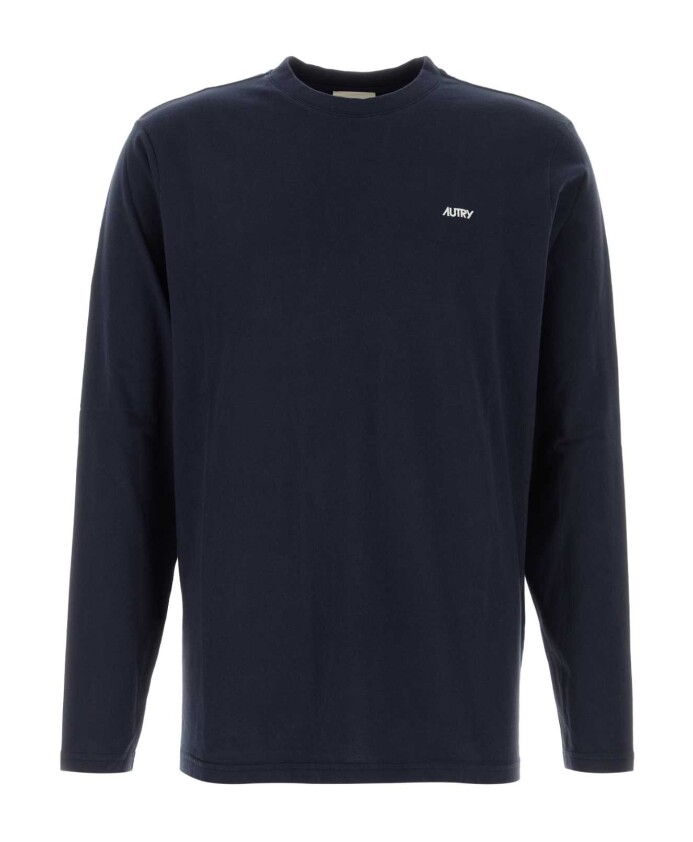 t-shirt-en-coton-bleu-fonce