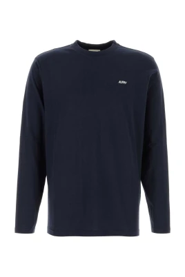 Mörkblå Bomull T-shirt