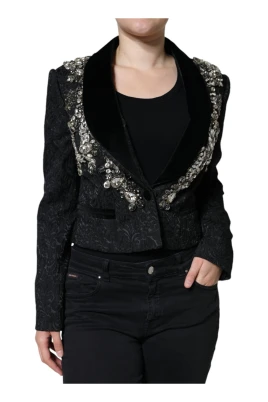 Kristallblomsterblazer med silkesfoder