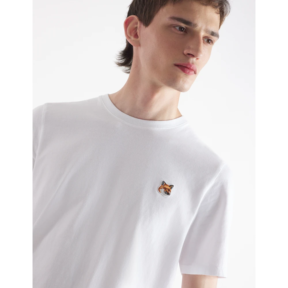 Maison Kitsuné Fox Head Patch T-shirt White Heren