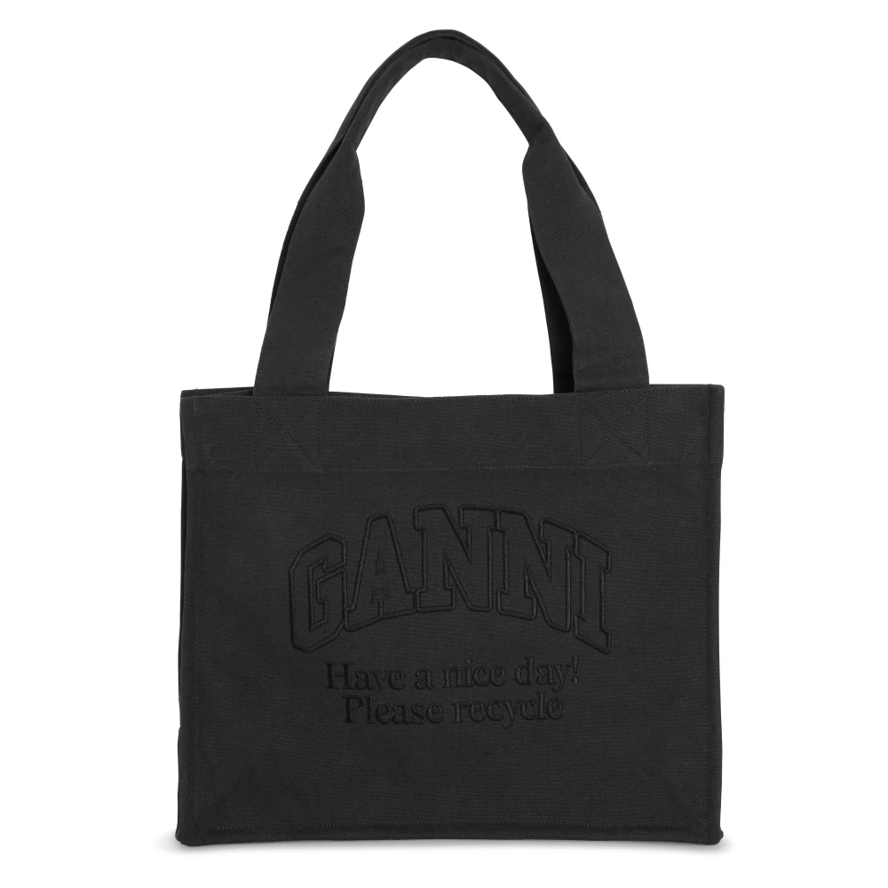 Ganni Tote Bags Black Dames