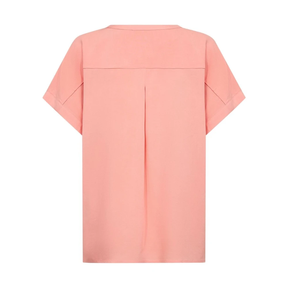 Soyaconcept Perzik V-hals T-shirt met korte mouwen Orange Dames