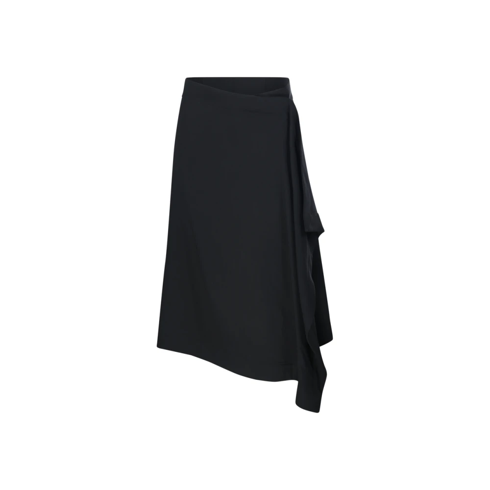 Ami Paris Svart Midi Omlottkjol