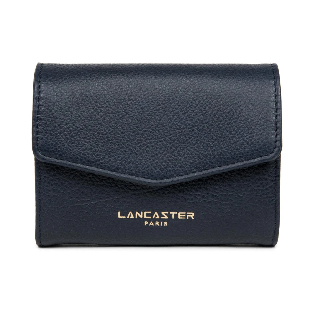 Lancaster Flap Portemonnee met Drukknoopsluiting Blue Dames