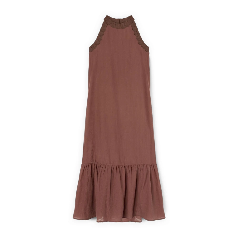Motivi Mujer Marrón - Vestido Largo - Dresses - S