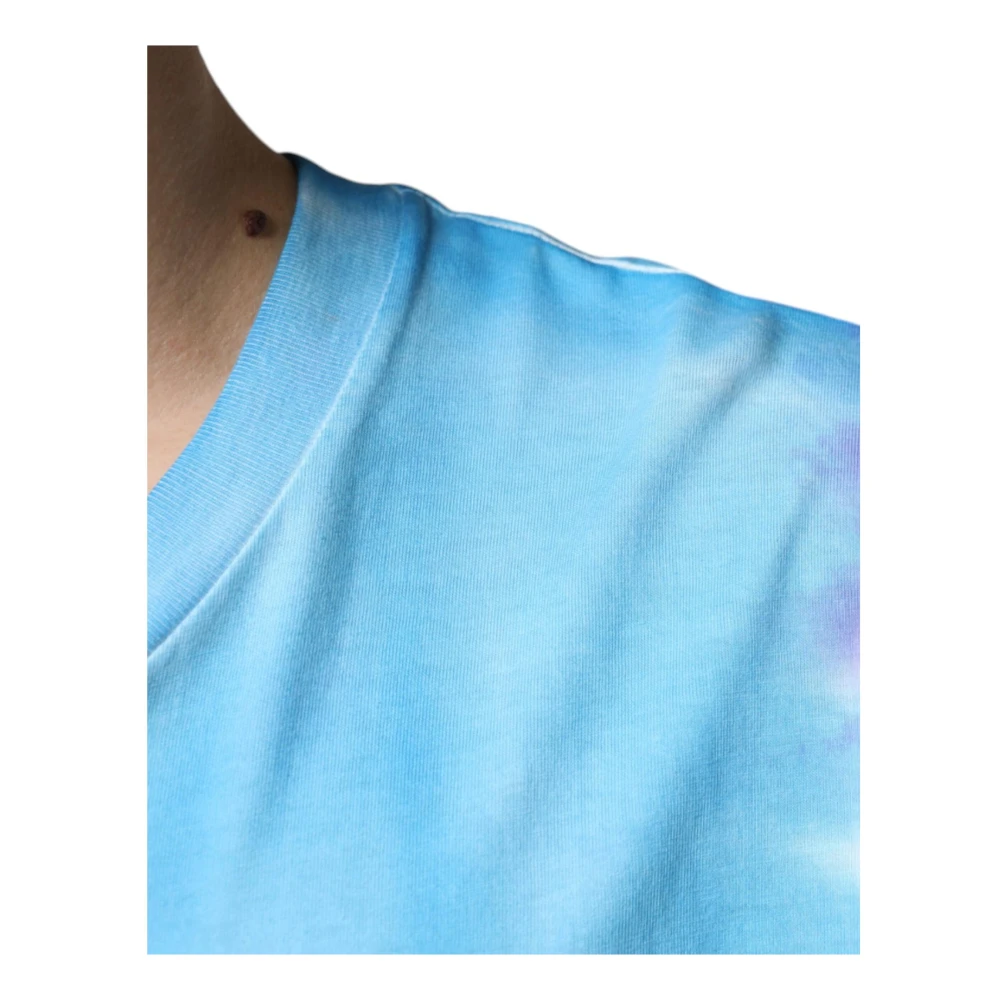 Dolce & Gabbana Tie Dye Katoen Logo T-shirt Multicolor Heren