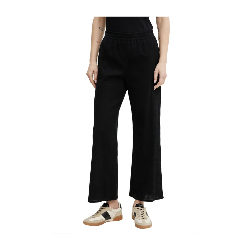 Max Mara Black Toronto Straight Trousers - Female - Wide Trousers - M - Trousers