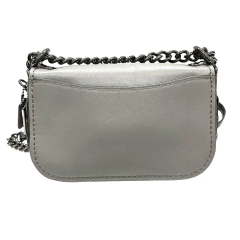 Coach Pre-owned Leather shoulder-bags Gray Dames