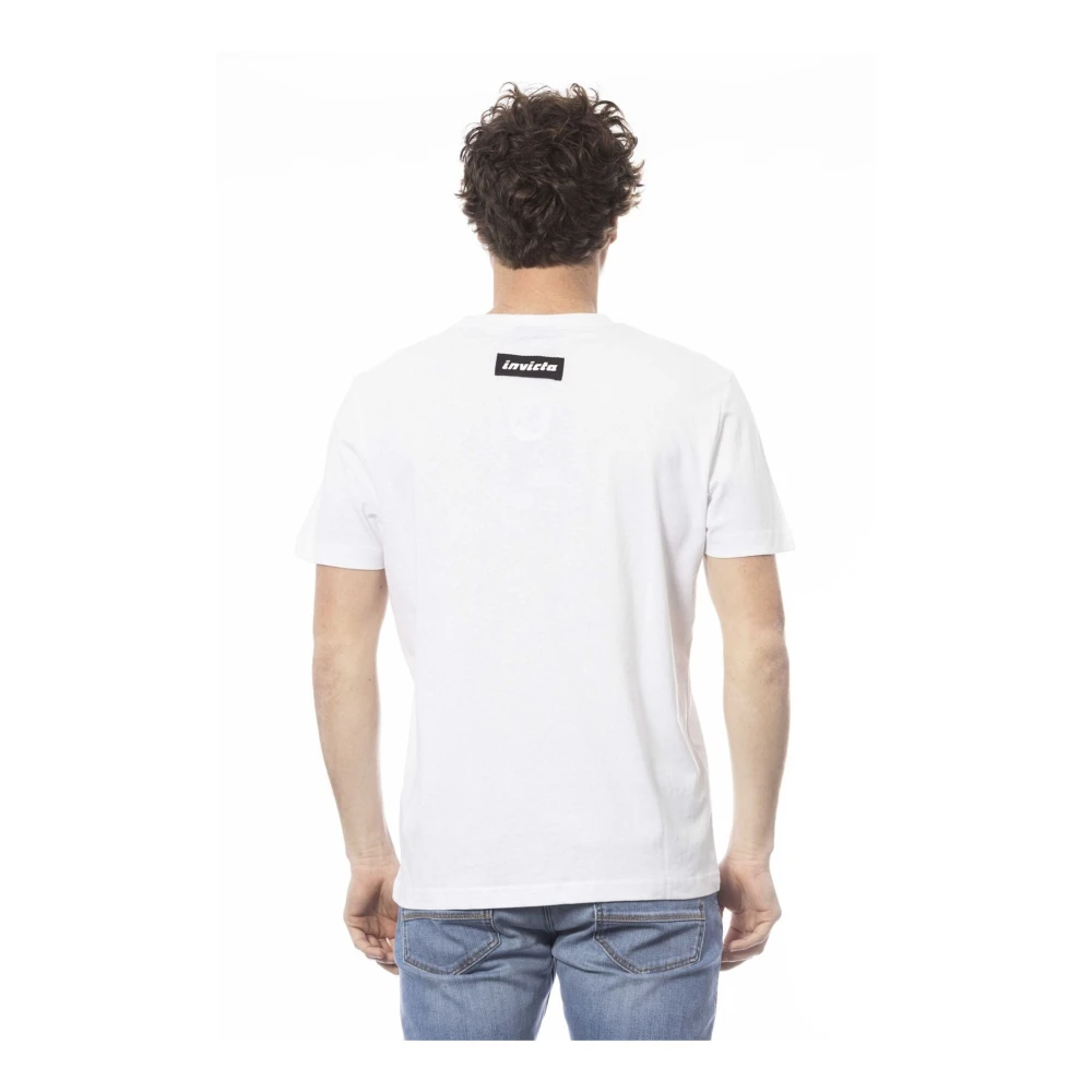 Invicta Zomer Heren T-shirt Ronde Hals Katoen White Heren