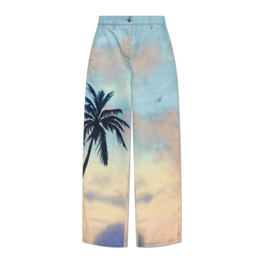 Palm Angels Jeans met print Multicolor Dames