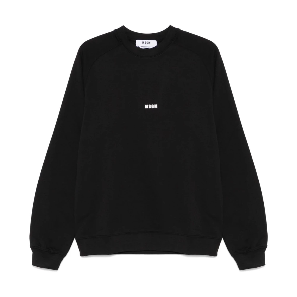 Msgm Heren Nero Sweatshirt Ss25 Black Heren