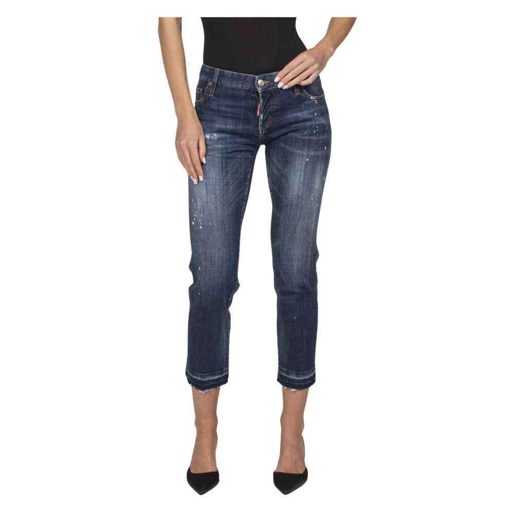 Dsquared2 Blue Pantalone 5 Tasche - Female - Cropped Jeans - S - Jeans