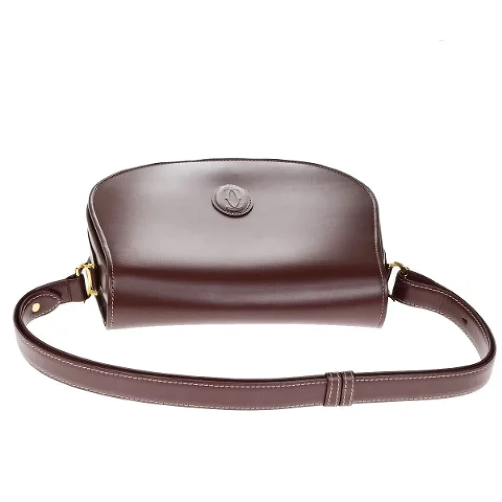 Cartier Vintage Pre-owned Leather shoulder-bags Brown Dames