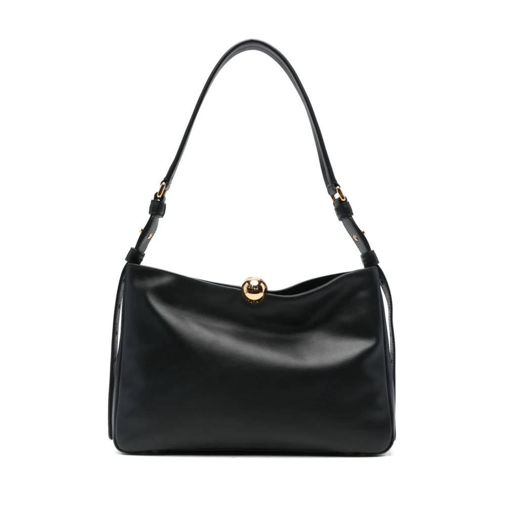 Furla Women's Black Shoulder Bags, One Size, Leather Shoulder Bag With Logo