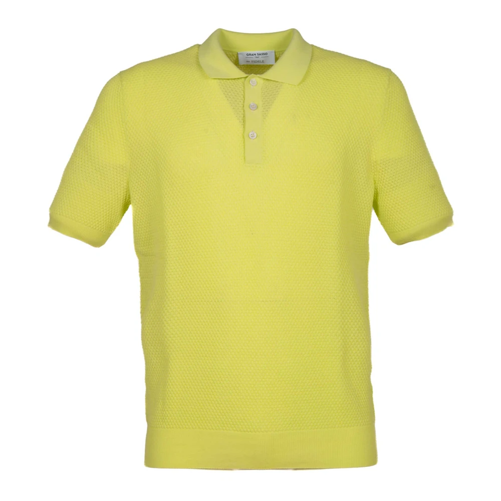 Gran Sasso Limoengroene Tennis Polo Shirt Green Heren