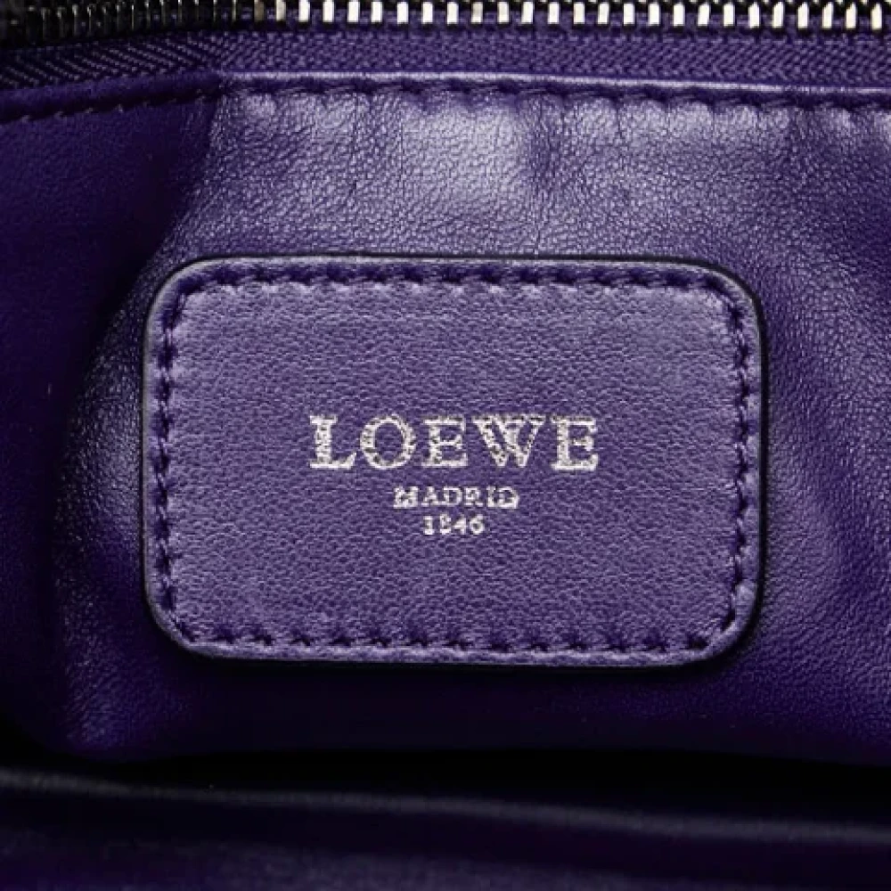 Loewe Pre-owned Leather handbags Purple Dames