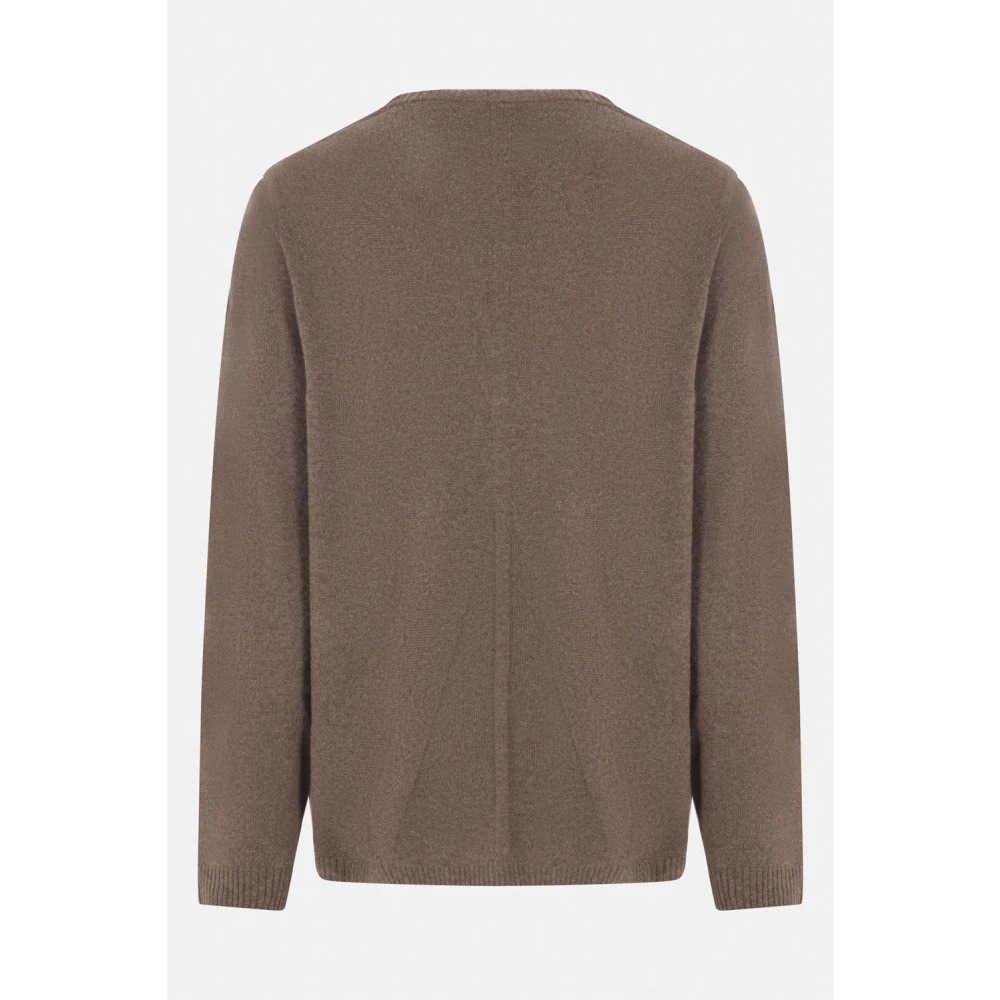 Moncler Grafische Wol Kasjmier Trui Brown Heren