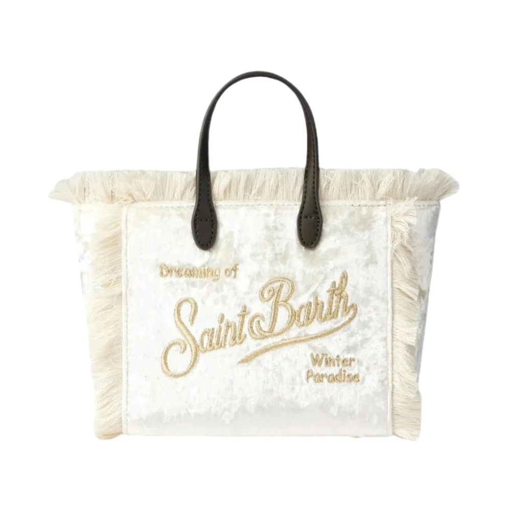 MC2 Saint Barth Mini Vanity Tassen met Geborduurd Logo White Dames