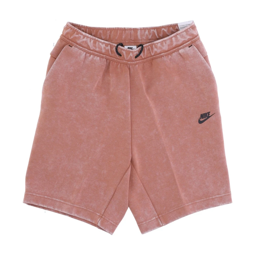 Nike Tech Fleece Wash Shorts Mineral Clay Black Pink Heren
