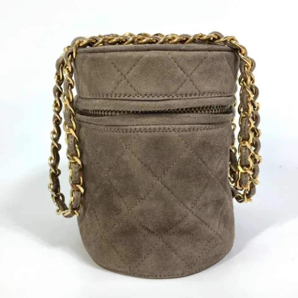 Chanel Vintage Pre-owned Suede chanel-bags Brown Dames